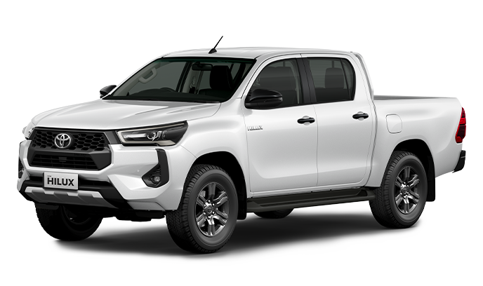 Toyota Hilux double cabin tampak depan — rental Kendari